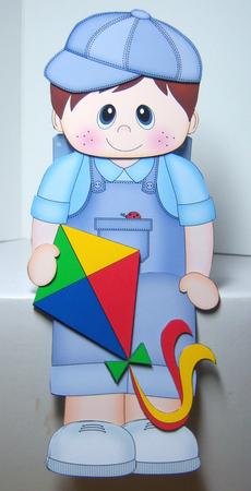 3D on the Shelf Card Kit - Little Kite Flying Toddler Rhett by Katie Silver