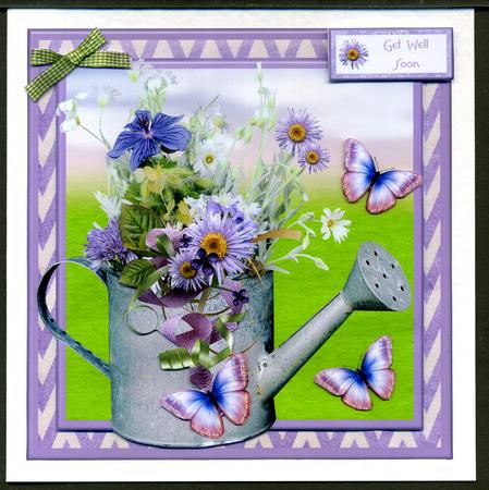 Beautiful Floral Watering Can & Butterflies Mini Kit by Katie Silver