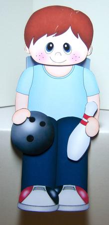 3D on the Shelf Card Kit - 10 Pin Bowling Boy Sheldon by Katie Silver