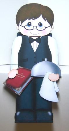 3D on the Shelf Card Kit - Posh Nosh Waiter Carter by Katie Silver