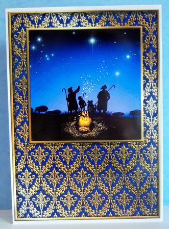 Gold Damask Card Fronts 1 by Katie Silver
