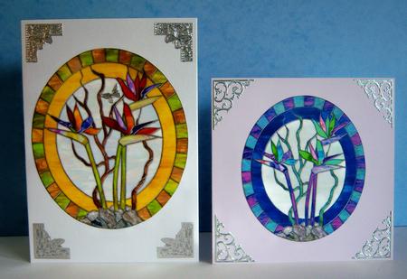 Beautiful Stained Glass Floral Toppers by Katie Silver