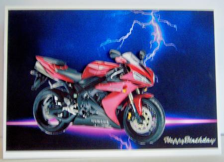 Sports Bike Decoupage by Katie Silver