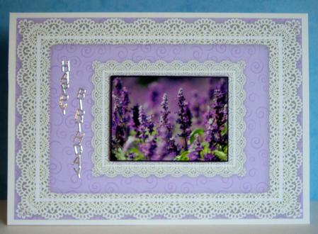 Lace Frame A5 Card Bases - Swirls 2 by Katie Silver