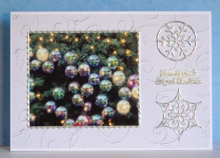 White Holly Swirl Embossed Background Paper by Katie Silver