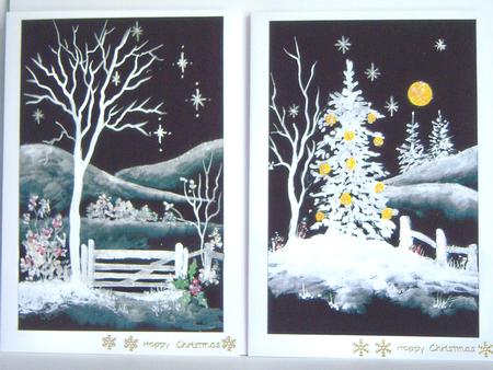 Black and White Christmas Scenes 2 by Katie Silver