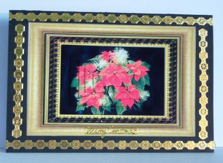 Framed Toppers, Xmas House and Poinsettia by Katie Silver