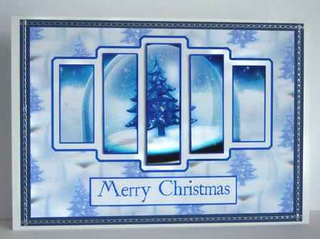 Brand New Contemporary Christmas Tree Panel Card Kit by Katie Silver