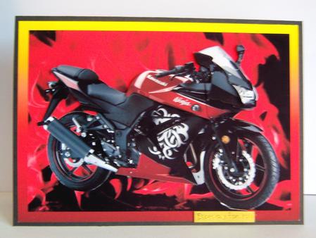 Large A4 Sport Bike Decoupage 2 of 2 by Katie Silver