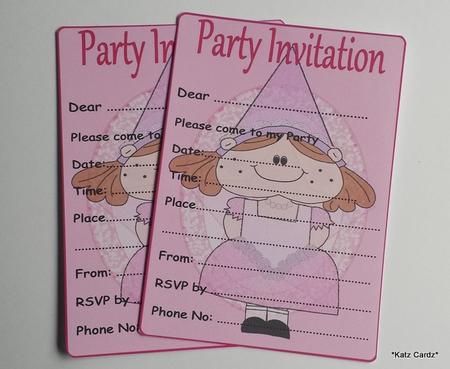 Princess Maggie Birthday Invite - Pink by Katrina Mills