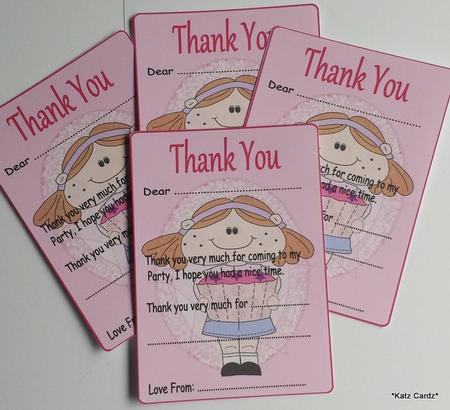 Cupcake Maggie Party Thank You by Katrina Mills