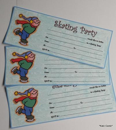 Party Invitations - Skating 1 by Katrina Mills
