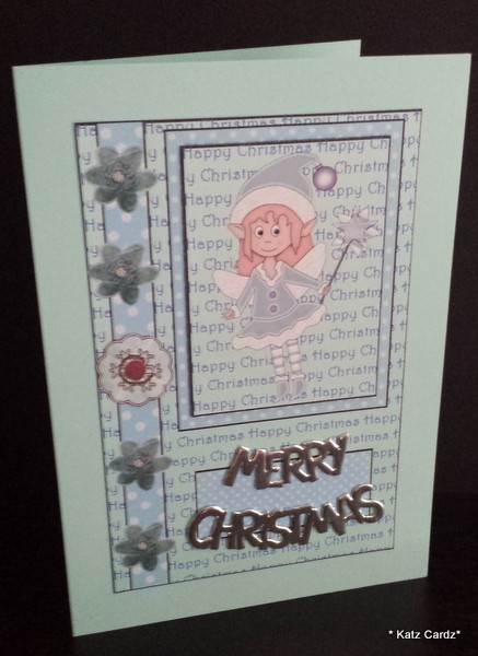 Christmas Fairy Card Front 2 by Katrina Mills