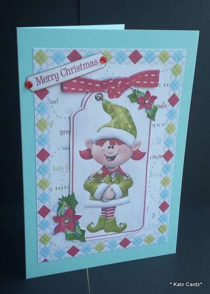Cute Girl Elf Feeling Jolly by Katrina Mills