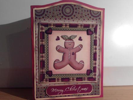 Curved Top Gingerbread Block 5x7 by Katy campbell