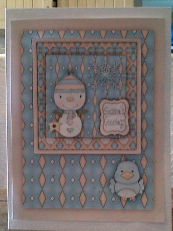 Season's Greetings Snowbaby by Katy campbell