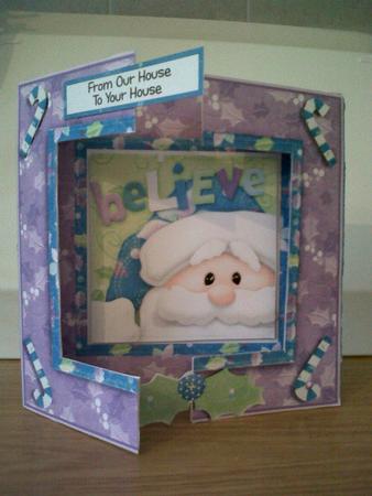 Open Fronts 7x7" Gatefold Card Kit - Believe in Santa by Katy campbell