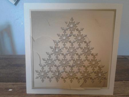 Christmas Snowflake Tree - Shell Edged Corner Side Stacker by Katy campbell