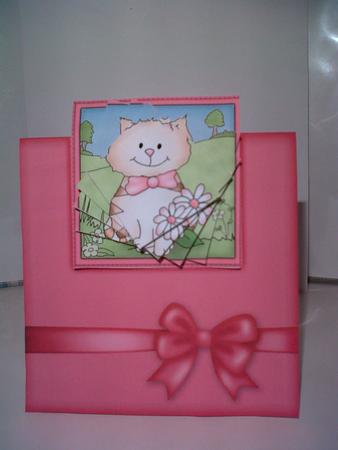 Cute Cat No-hole Over the Edge N Spiral Pyramid by Katy campbell
