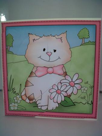 Cute Cat Fan Pyramage Topper by Katy campbell