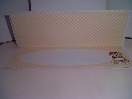 Christmas Bear Insert for Large Dl (yellow) by Katy campbell