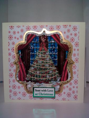 Christmas Window Scene Tunnel Card by Katy campbell