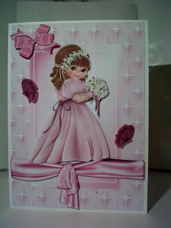 Sweet Litle Girl with Posy of Flowers by Katy campbell