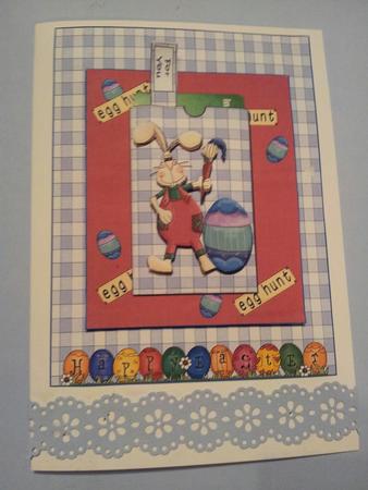 Easter Bunny Quick Card with Gift Card Holder Boy by Katy campbell