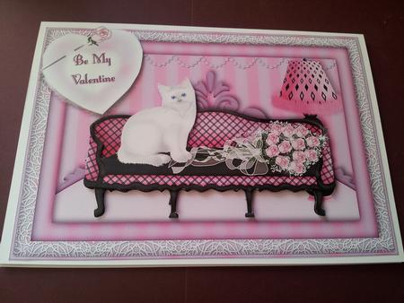 Princess Kitty Decoupage in Pink by Katy campbell