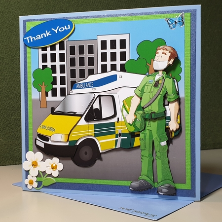 Thank You Paramedic Dude Decoupage Sheet by Kay Porter