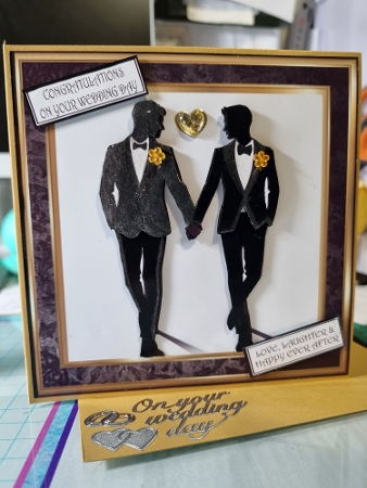 BLACK & GOLD WEDDING COUPLE MR & MR by Kay Porter