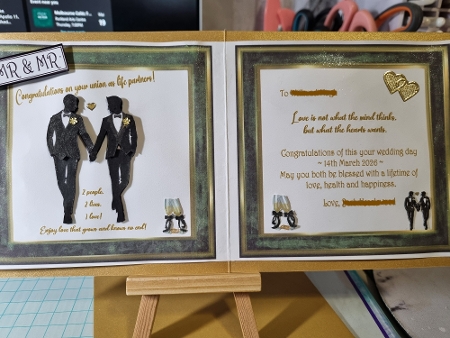 BLACK & GOLD WEDDING COUPLE MR & MR by Kay Porter