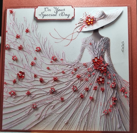 Flower lady in red 4 by Kay Porter
