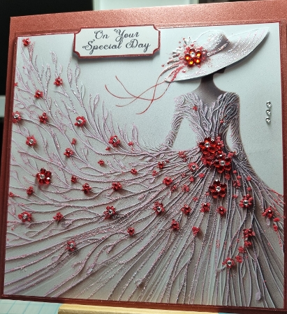 Flower lady in red 4 by Kay Porter