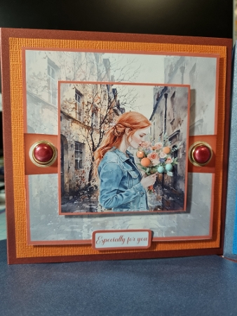 Denim Ladies in Spring Card Front 6x6 by Kay Porter