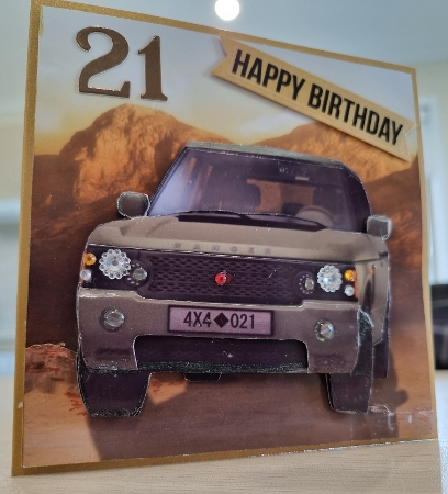 Happy Barn Finds - 4 Wheel Drive Fun 3D Insert & Tag by Kay Porter