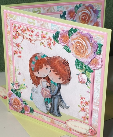 Wedding Day Mini Kit & Decoupage - Bride & Groom by Kay Porter