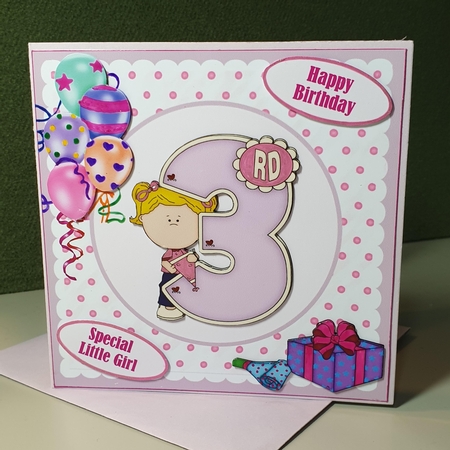 3rd Birthday Girl mini kit by Kay Porter