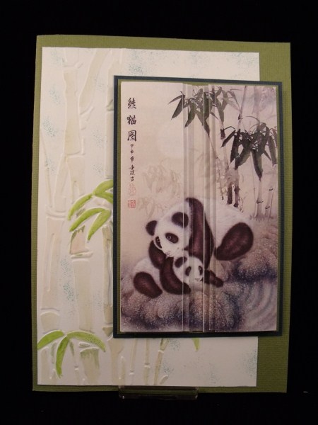 Oriental Pandas Side Stacker Card Toppers by Keeley Towler