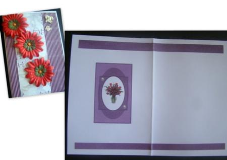 Tulip Insert A5 Portrait Wth Dark Purple Border by Keeley Towler