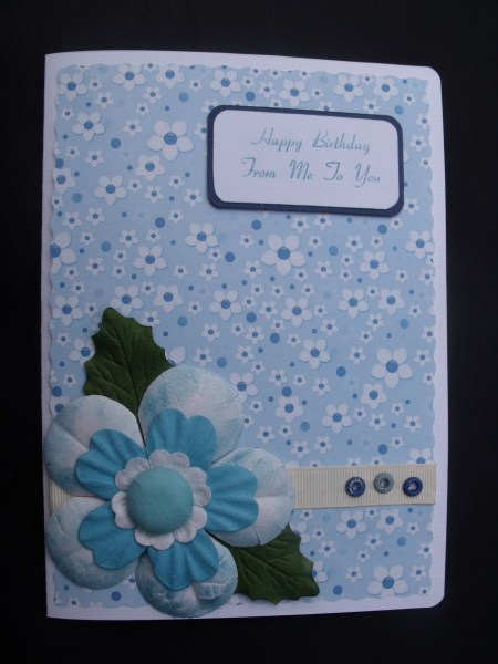 Daisy Daisy Backing Paper in Light Blue by Keeley Towler