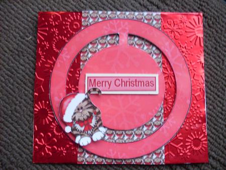 Christmas Cat Circle Slider by Keeley Towler
