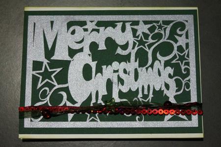 Merry Christmas Star Rectangular Panel - Silhouette by Keeley Towler