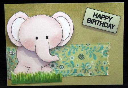 Elephant in a Grass by Keeley Towler