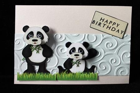 Panda Bear in a Grass by Keeley Towler
