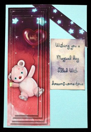 Star Teddy Pyramid Sheet-pink by Keeley Towler