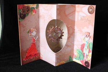 Vintage Steampunk Floral Background A4 by Keeley Towler