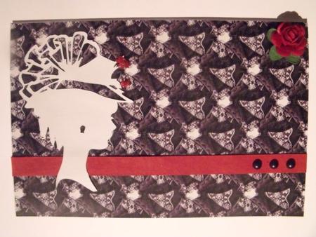 Lacy Black and White Heart Backing by Keeley Towler