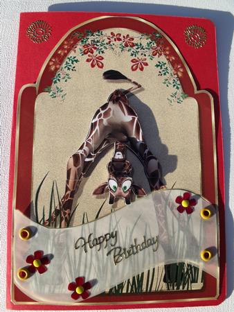 Curious Giraffe Card Topper by Keeley Towler
