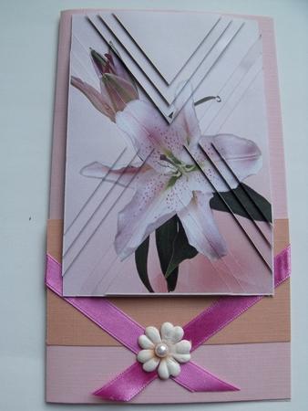 White Oriental Lily Side Step Stacker by Keeley Towler